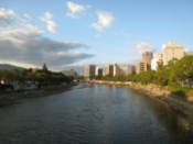 Looking along the Motoyasu-gawa