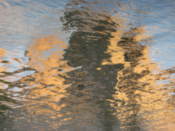 Reflection of the a-bomb building in the river