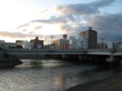 Re-built bridge that was the target of the a-bomb (actually, the original survived the bombing, and lasted another 30 years)