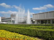 Fountain outside the peace memorial park
