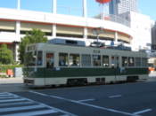 One of the many Hiroshima trams