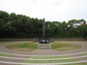 Marker at the point above which the a-bomb exploded