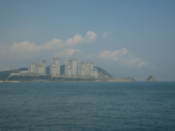 Approaching Busan by boat