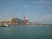 Busan port, seen from a boat