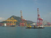Busan port, seen from a boat