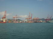 Busan port, seen from a boat