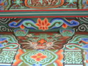 Decoration inside a gate at Beomeosa Temple