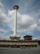 Approach to Busan tower and musical instruments museum