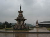 Stone pagodas at Statue at Gyeongju National Museum