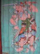 Decoration on medical center door