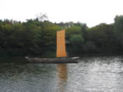 Sail boat on the river