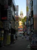 Myeong-dong Cathedral seen through a sea of consumerism