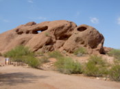 Another shot of the rock and the start of the trail