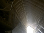 Inside the solar telescope, looking up...