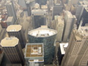 Looking down on skyscrapers - an odd feeling