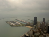 Navy pier and the water treatment facility