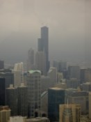 The tall building is the Sears Tower.