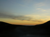 Sunset over a hill