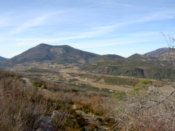Looking back down into the valley