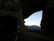 Looking through a rock formation