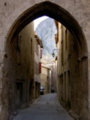 Looking through an archway