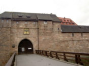 Looking over a drawbridge