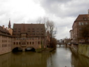 Looking along the river