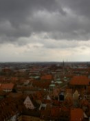 Green roofs of nearby churches