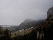 The snowstorm clouds the view