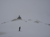 On the top - little visibility, but someone was skiing!
