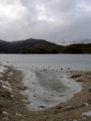 A little inlet, frozen over