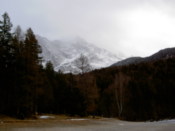 Looking at the mountains