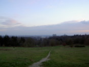 Walking over the gentle hills