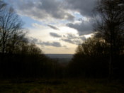 Looking down from the point