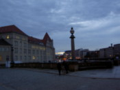 The sky darkens near the end of the day