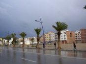 The road outside of the hotel
