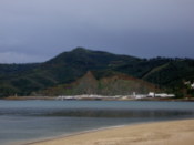 What looks like a harbour