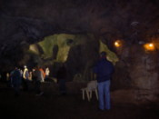 People inside the cave