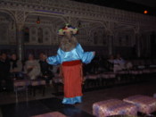 Dressed up character at a night show