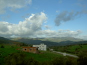 Buildings in the countryside on the journey