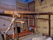 A loom in a weaving shop