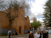 Outside a castle in the town