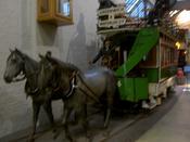 An old horse-drawn tram  	