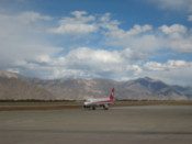 A plane at Lhasa airport