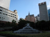 Buildings, older and newer, on Hong Kong Island