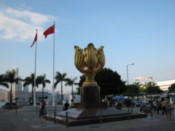 The Ever Blooming Buddha with Chinese flags