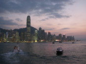 Sunset over Hong Kong Island