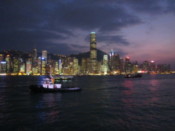 Sunset over Hong Kong Island