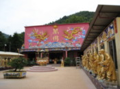 Looking to the main temple building