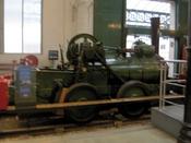 An unusual light steam loco for use on tram-like rails.